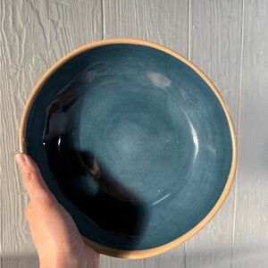 Blue and Tan bowl set of 2